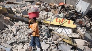 Photo des décombres après le seisme du 12 janvier 2010.