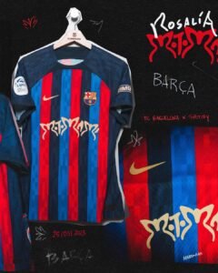 Le tee-shirt du Fc Barcelone pour le clasico ce dimanche crédit photo : @fcbarcelone