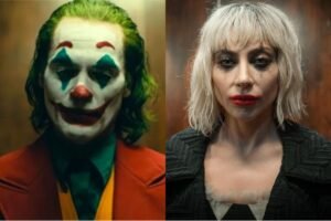 Joaquin Phoenix et Lady Gaga sur le tournage de JOKER : Folie à deux, respectueusement dans le rôle de Joker et d'Harley Quin.